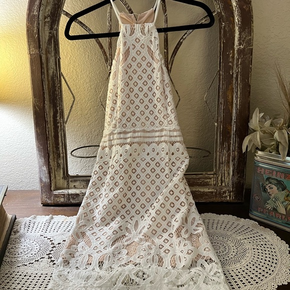Lulus Dresses & Skirts - Lulus. Lace Dress Size XS Taupe underneath and Ivory Lace